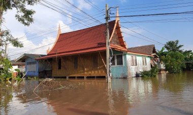 ระดับท่วมบางบาลความสูงของน้ำ อีก 30 ซม.เกือบเท่าปี 54 แล้ว