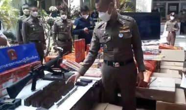 ผบช.น. แถลงผลระดมกวาดล้างอาชญากรรม จับอาวุธปืน 36 กระบอก กระสุนกว่า 1300 นัด