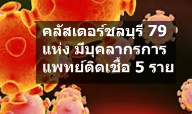 คลัสเตอร์ชลบุรีฉุดไม่อยู่มีร่วม 79 แห่ง ยอดติดเชื้อใหม่ 601 ราย มีบุคลากรแพทย์ 5 ราย ตายเพิ่มอีก 7 ราย