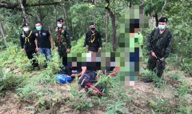 ตำรวจ สภ.แม่ระมาด- ฉก.ทพ.35 -ตชด.จับกุมแรงงานต่างด้าวเข้าเมืองผิดกฎหมาย