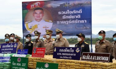 กองทัพเรือแถลงผลจับกุมขบวนการค้ายาเสพติดข้ามชาติ 2 คดียึดยาเสพติดล็อตใหญ่