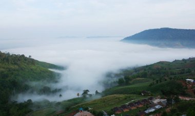 นักท่องเที่ยวแห่เที่ยวเขาค้อ-ภูทับเบิก คึกคัก  หลังฝนลงหนัก ตอนเช้าเจอทะเลหมอก