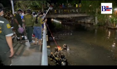 หนุ่มเมียนมาร์เมาได้ที่ ลงว่ายน้ำแข่งกับเพื่อนในคลองธนูจมน้ำเสียชีวิต