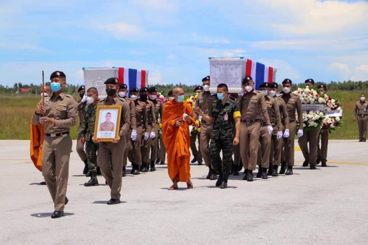 สดุดี3ผู้กล้าพลีชีพไฟใต้ด้วยความอาลัยสูงภูมิลำเนา