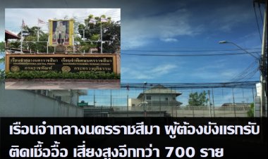 เรือนจำกลางนครราชสีมา ผู้ต้องขังแรกรับติดเชื้อ 66 ราย เสี่ยงสูงกว่า 700 ราย