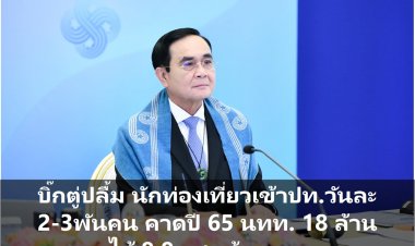 บิ๊กตู่ปลื้มหลังเปิดประเทศ นักท่องเที่ยวเข้ามาวันละ 2-3 พันคน หวังสูงปี 65 จะมีรายได้จากท่องเที่ยว 8.8 แสนล้านบาท มีนทท.18 ล้านคน