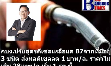 กบง.ปรับสูตรดีเซลเหลือแค่ B7 สูตรเดียวจากปัจจุบันมี 3 ชนิด ส่งผลให้ราคาดีเซลลดลงลิตรละ 1 บาท  ราคาขายปลีกไม่เกินลิตรละ 28 บาท มีผล 1 ธค. 64 เป็นเวลา 4 เดือน
