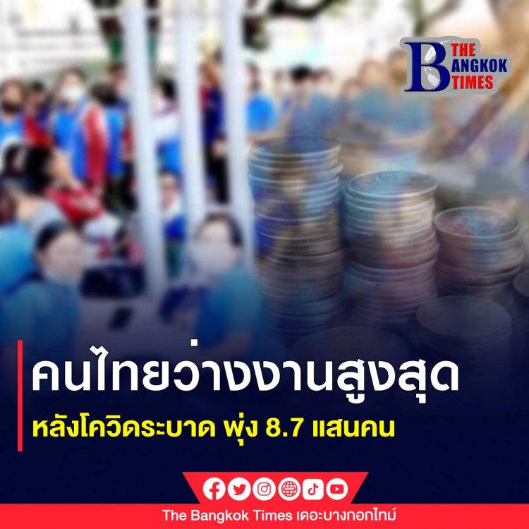 สภาพัฒน์ เผย คนไทยว่างงานสูงสุดหลังโควิดระบาด พุ่ง 8.7 แสนคน