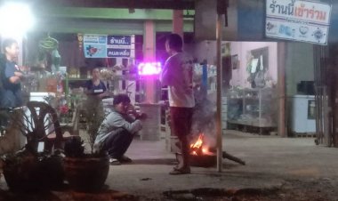 ปราจีนบุรีเย็นสะท้านต้องก่อไฟผิงคลายหนาว (มีคลิป)
