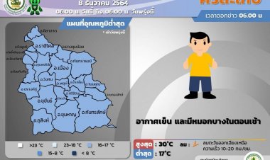 ศรีสะเกษอากาศหนาวเย็น และมีหมอกบางในตอนเช้า