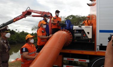 ศรีสะเกษเปิดโครงการสูบส่งน้ำ ส่งสุขคลายทุกข์คลายแล้ง (มีคลิป)