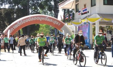 โพธิ์ศรีสุวรรณลุยชิดชูวัฒนธรรม จัดงานบุญปลอดเหล้า ปั่นปันสุข(มีคลิป)