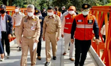 พ่อเมืองตาก เปิดสะพานเหล็ก แบร์ริ่งพะวอชั่วคราว