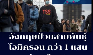 น่าสะพรึงมาก!! อังกฤษป่วยสายพันธุ์ "โอมิครอน" กว่า 1 แสนราย ตายแล้ว 29 ราย