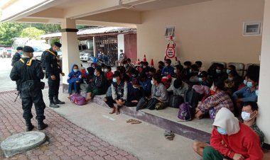 ฉก.กรมทหารพรานที่35สกัดจับต่างด้าว50คนซุกป่าท่าสองยาง