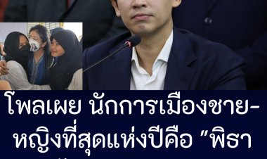 ดุสิตโพลเผย ผลจากการสำรวจความเห็นปชช. นักการเมืองชายแห่งปีคือ "พิธา ลิ้มเจริญรัตน์" 39.90 %  ฝ่ายหญิง คือ "คุณหญิงสุดารัตน์ " 38.74% -เหตุการณ์ที่สุดแห่งปีคือ การระบาดโควิด-19