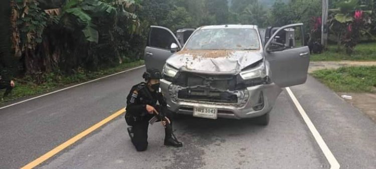 คนร้ายลอบบึ้มทหาร ชุดดำ สายสากอ สุคิรินนราธิวาส