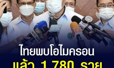 อนุทินเผย ไทยติดเชื้อโอมิครอนแล้ว 1,780 ราย กทม.ติดเชื้อสูงสุด