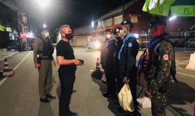 ผกก.สภ.เมืองนราธิวาสลงพื้นที่เยี่ยมจุดตรวจ Safety zone