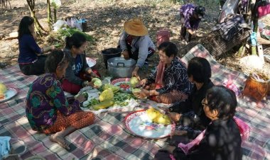 น้ำลดชาวเรือลุ่มน้ำชีศรีสะเกษจับปลา​หารายได้เสริม