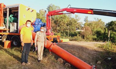 นอภ.พธิ์ศรีสุวรรณ ลุย ! ไม่หยุดหย่อนลุยแก้ภัยแล้ง