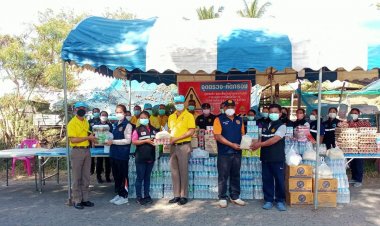 ผู้นำท้องถิ่นสำโรงศรีสะเกษจัดกิจกรรม"ตำบลสำโรง ปลอดภัย สู้ภัยโควิด"