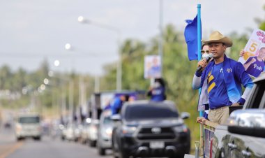 โค้งสุดท้าย!ผกก.หนุ่ย พรรคกล้า เบอร์5  อ้อนขอคะแนนชาวชุมพร