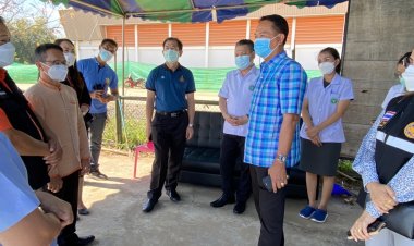 ผู้ว่าฯศรีสะเกษลงพื้นที่ตรวจเยี่ยมติดตามมการบริหารจัดการสถานที่พักคอย