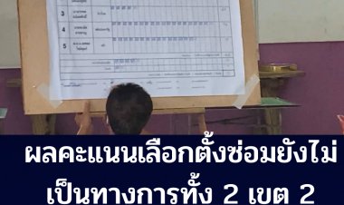 ผลการนับคะแนนเลือกตั้งซ่อม ส.ส.ชุมพร เขต 1 และสงขลา เขต 6 อย่างไม่เป็นทางการ