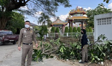 "แม่สอด 1"ลุย ปรับภูมิทัศน์ รอบสภ.แม่สอดโรงพักเพื่อประชาชน