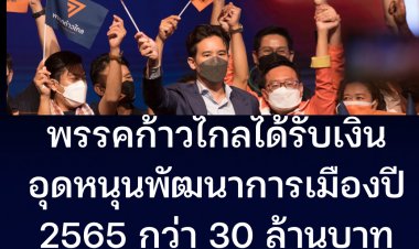 พรรคก้าวไกล ได้ยอดจัดสรรเงินอุดหนุนเพื่อพัฒนาการเมือง 30,145,874.86 บาท ซึ่งสูงกว่าทุกพรรคที่มีทั้งหมด 67 พรรค- พปชร.ได้กว่า 5 ล้าน ส่วนเพื่อไทยได้เพียง 4 ล้านกว่า