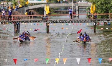 เมืองปทุมฯจัดแข่งขันเรือพายม้าฟื้นฟูประเพณีวิถีชีวิตคนลุ่มน้ำ (ชมคลิป)