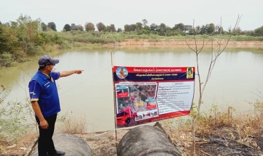 นอภ.โพธิ์ศรีสุวรรณ ยอดขยัน หมั่นตรวจแหล่งสูบน้ำแก้แล้ง