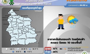 อีสานใต้มีฝนฟ้าคะนอง ร้อยละ 10 ของพื้นที่