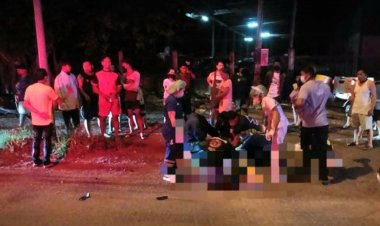 สุดเศร้าสลด!หนุ่มใหญ่ซิ่งเก่งพุ่งจยย.2สาววัย 16 ปีดับคาถนน (มีคลิป)