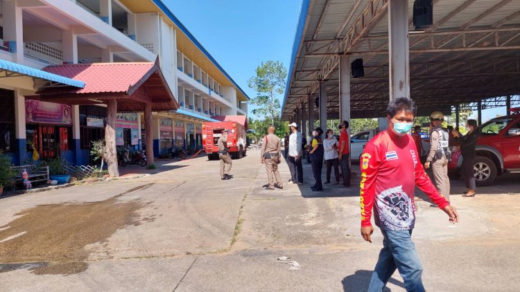 ระทึก!ไฟไหม้อาคารโรงเรียนดังประจำจังหวัดอำนาจเจริญโชคดีดับทัน