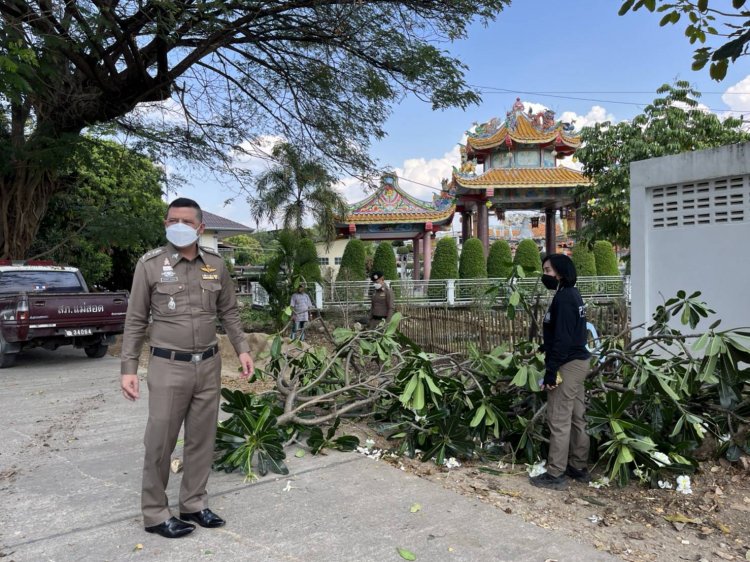"แม่สอด 1"ลุย ปรับภูมิทัศน์ รอบสภ.แม่สอดโรงพักเพื่อประชาชน