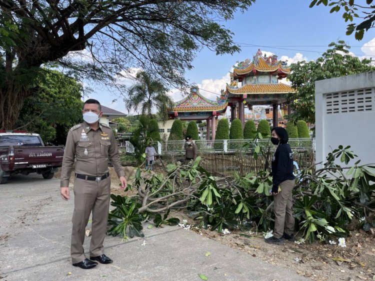 "แม่สอด 1"ลุย ปรับภูมิทัศน์ รอบสภ.แม่สอดโรงพักเพื่อประชาชน