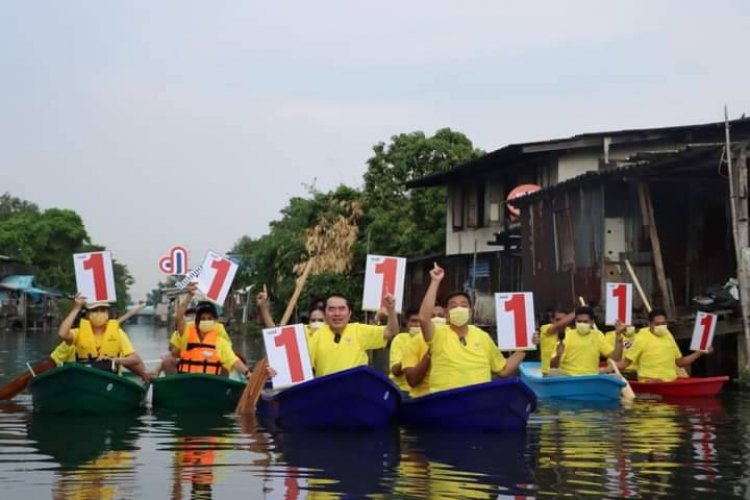 'หมอวรงค์'ควง'พันธุ์เทพ'ล่องคลองเปรมฯลั่นไทยภักดีพร้อมปราบโกงทุกประเภท