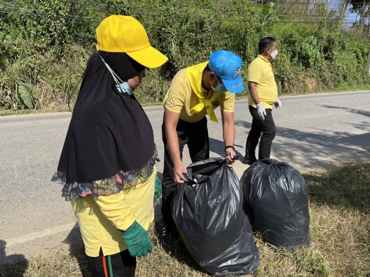 อบต.ยะรมลุยปรับภูมิทัศน์เส้นทางเชื่อมสนามบินรับนักท่องเที่ยว