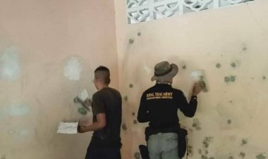 ทหารเร่งซ่อมแซมบ้านเรือนปชช.เสียหายจากคมกระสุนเหตุปะทะระแง