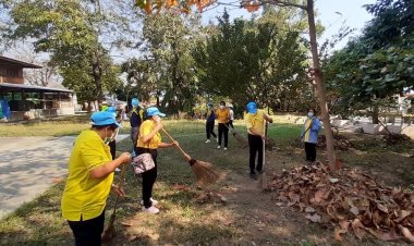 นอภ.โพธิ์ศรีสุวรรณระดมจิตอาสปรับภูมิทัศน์บ้านเมืองให้สะอาด (ชมคลิป)