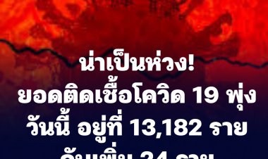 ยอดติดเชื้อโควิด 19 วันนี้พุ่ง!