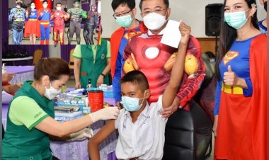 หมอเหิม ทุ่มสุดตัวนำทีมแพทย์-พยาบาลแต่งซูเปอร์ฮีโร่ปลอบใจเด็กรับฉีดวัคซีน