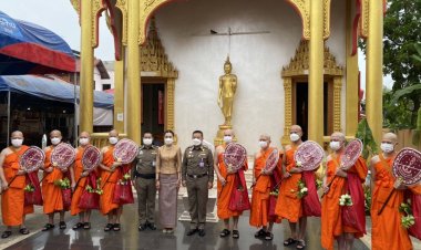 ผบช.ภ.6 ประธานพิธีอุปสมบท ผกก.แม่สอด-นายตำรวจ ภ.6  รวม 9 รูป