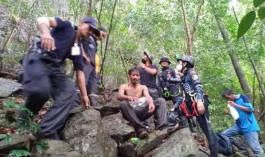 หนุ่มนั่งสมาธิบน“ยอดเขาหัวช้าง”สติแตกใช้เถาวัลย์โรยตัวลงเขาติดหน้าผาสูง400ม.