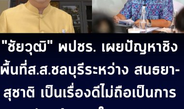 ชัยวุฒิ พปชร. เผยปัญหาชิงพื้นที่ ส.ส.ในจังหวัดชลบุรีระหว่างนายสนธยา คุณปลื้ม นายกเมืองพัทยา และนายสุชาติ ชมกลิ่น รัฐมนตรีว่าการกระทรวงแรงงาน มองว่า เป็นเรื่องปกติทางการเมือง ไม่ถือว่าเป็นการขัดแย้งในพรรค