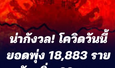 น่ากังวล! โควิดวันนี้ยอดพุ่ง 18,883 ราย ดับเพิ่ม 32 ราย
