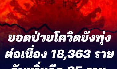 ยอดติดเชื้อยังพุ่ง 18,363 ราย ดับเพิ่มอีก 35 ราย