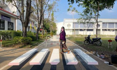 รร.เทศบาลวัดดอนแก้วแม่สอดทำทางม้าลาย 3 มิตินำร่องในโรงเรียน